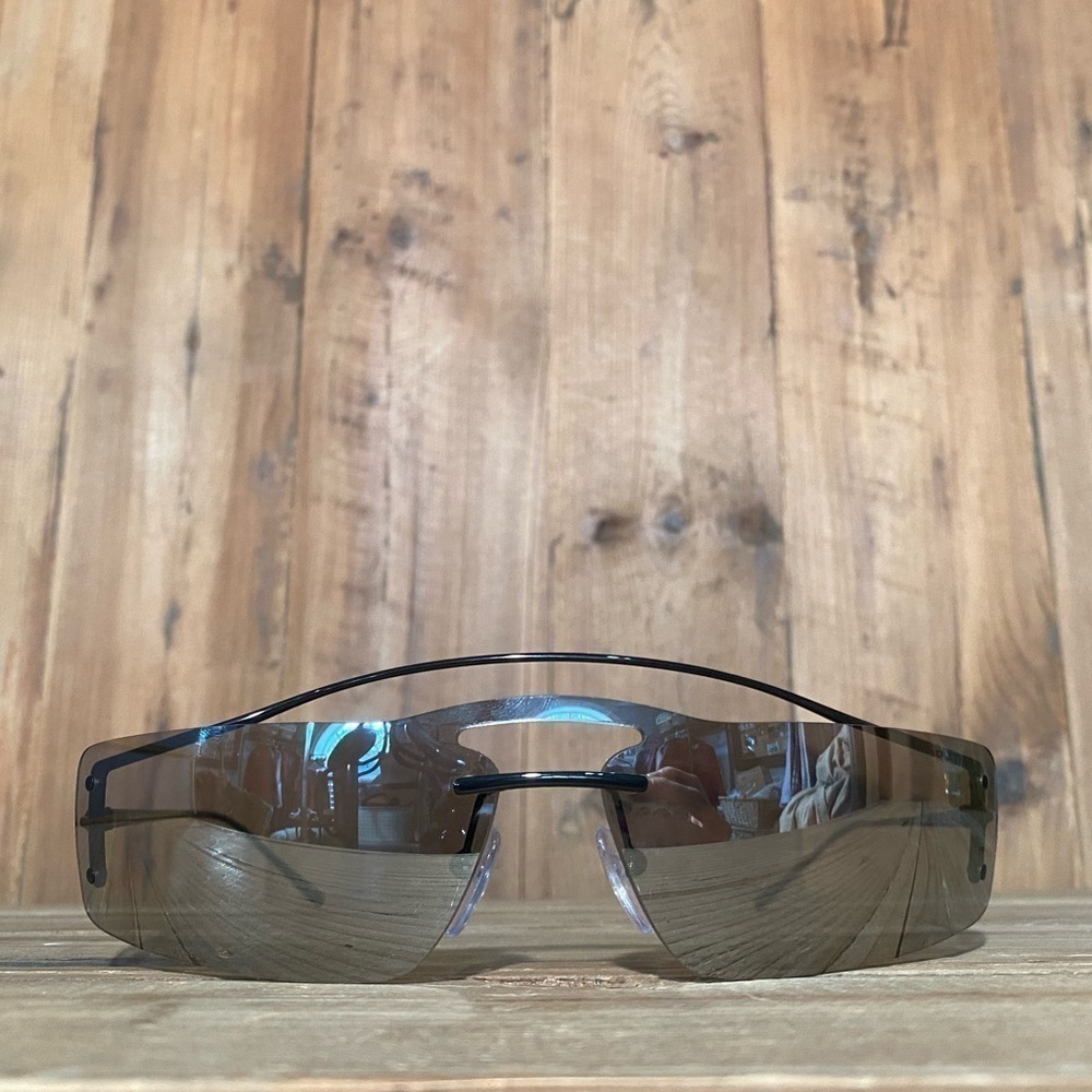 Prada Rectangle Sunglasses Black - image 2